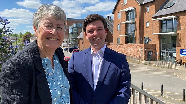 Council leader Heather Kidd with Deputy leader Alex Wagner