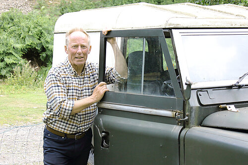 Chris with his Landrover