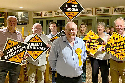 Celebrating Worfield by-election win